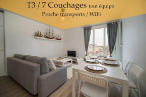 Fully equipped apartment balcony sleeps 7 wifi